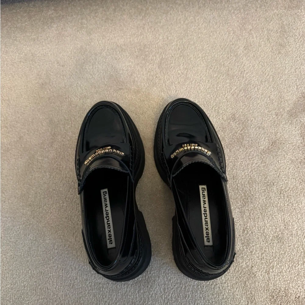 Alexander Wang Black Platform Loafers - Picture 4 of 9